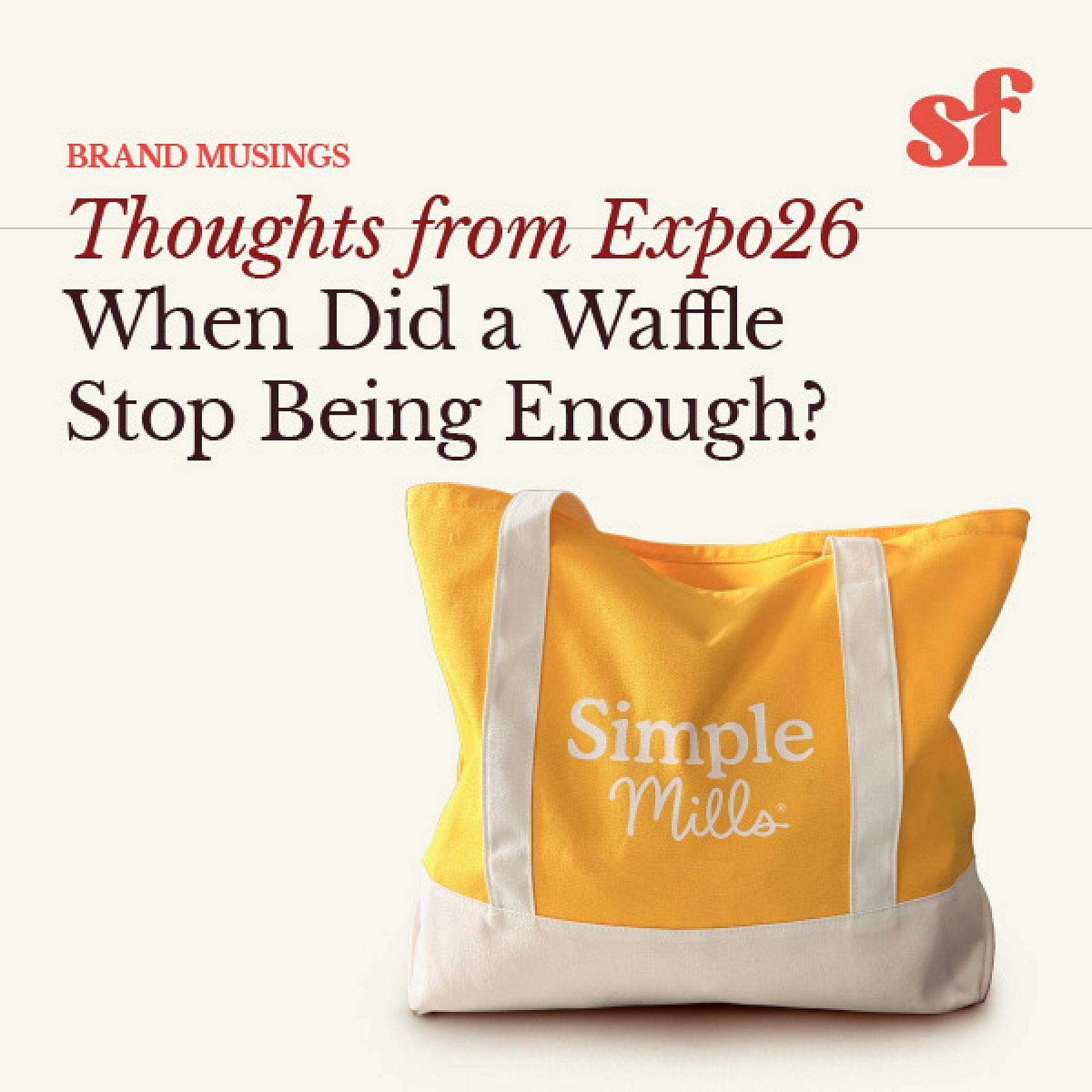 Simple Mills Expo West Yellow tote bag