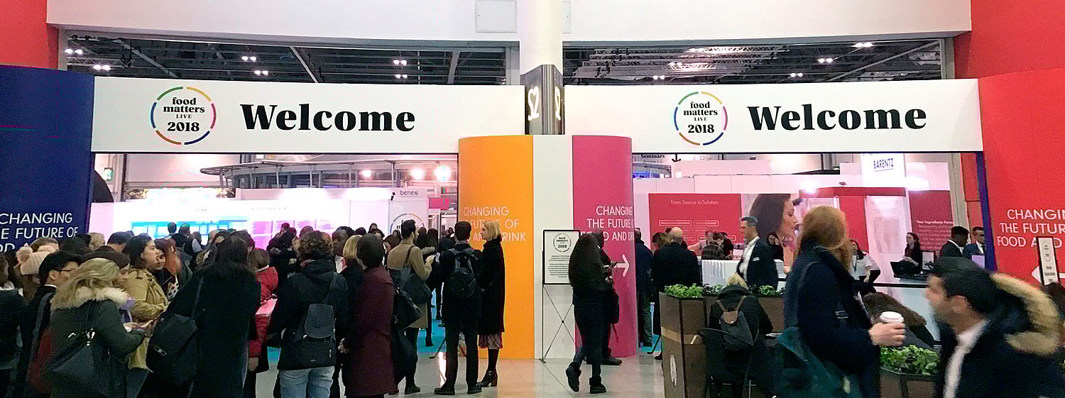 Straight Forward. Food Matters Live 2018 Event Entrance