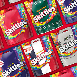 Straight Forward Skittles packaging