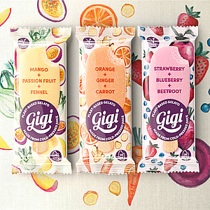 Gigi Gelato plant-based Gelato made with cold-pressed juice