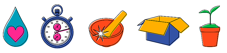 Straightforward. Food Matters Live rebrand. Icons design.
