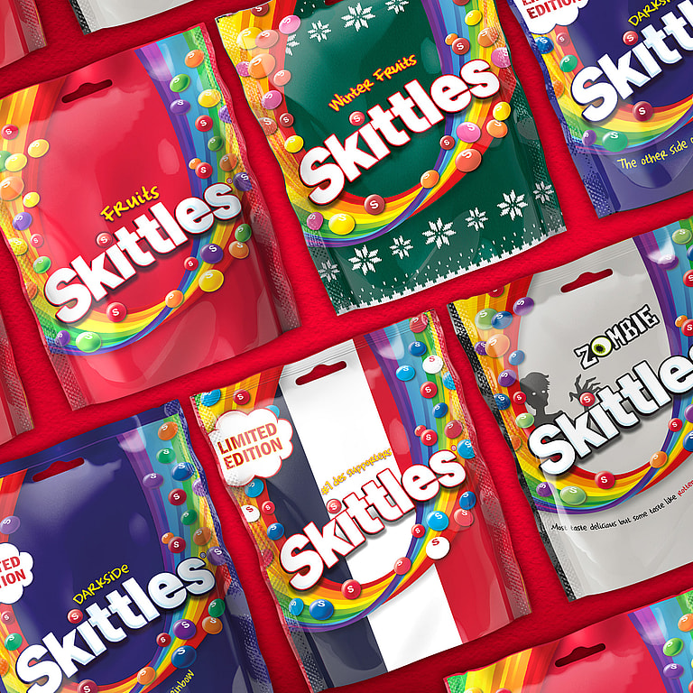 Straight Forward Skittles packaging
