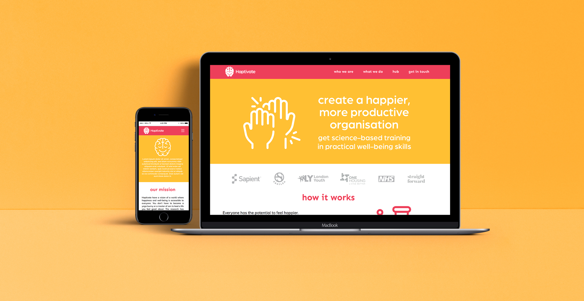 Straight Forward Haptivate Brand Creation: Haptivate Website Design